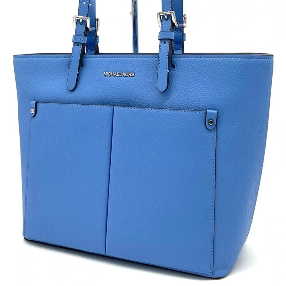 Michael Kors Jet Set Medium Pocket Tote Bag South Pacific Blue